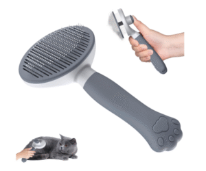 Zivacate Katzenbürste Hundebürste [Ergonomischer Griff & Ein-Klick-Reinigung & Patentiertes Design] Selbstreinigend